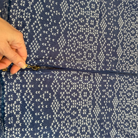 Women's Blue Patterned Jacket - Picture 3 of 6